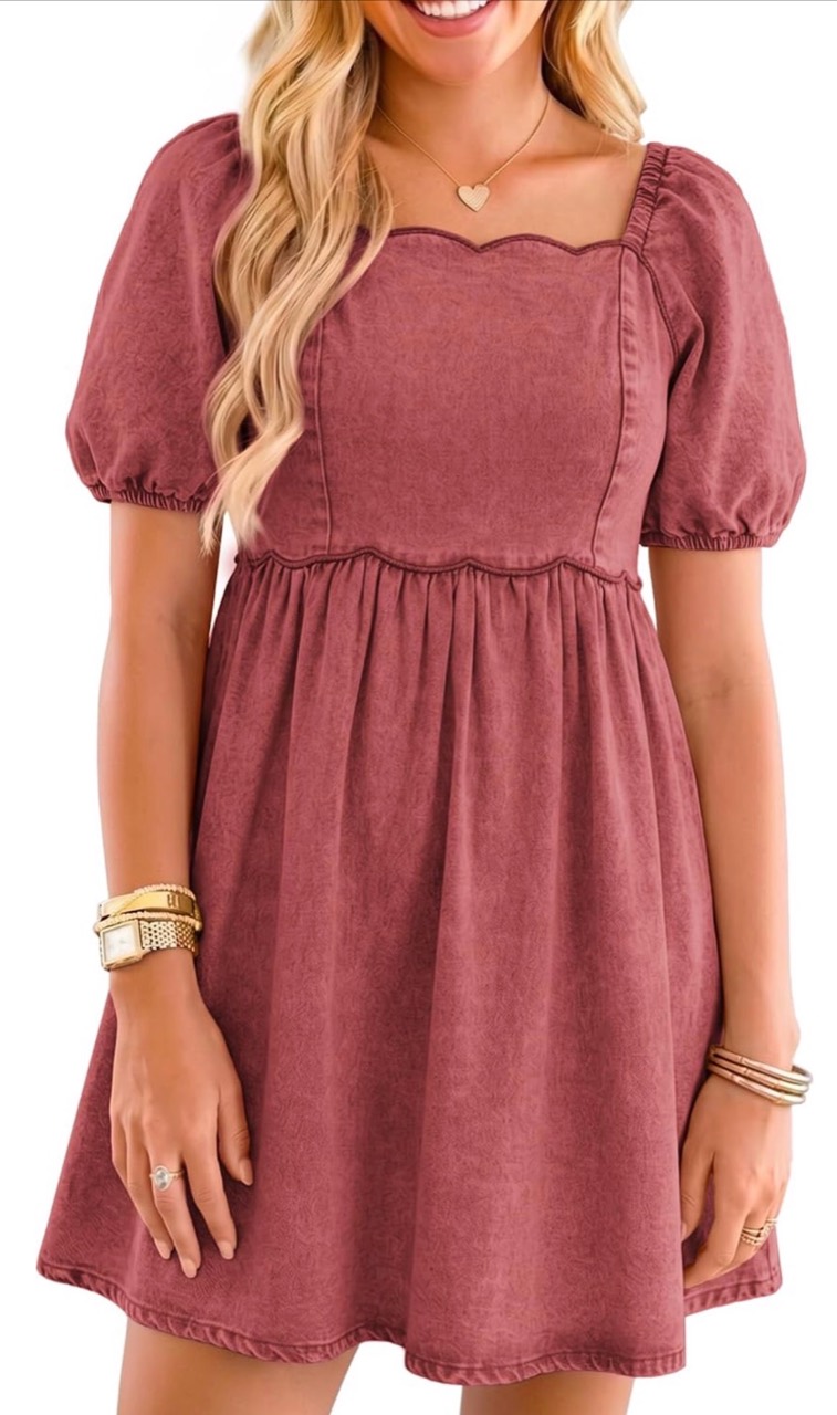 Amazon product image for Warm-Climate Denim Mini Dress